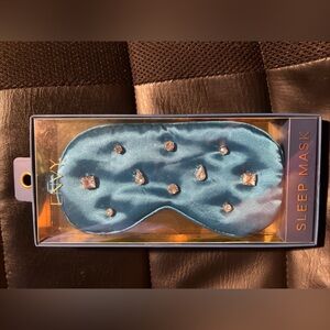 Envy Satin Charmeuse Sleep Mask in Blue